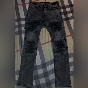 (NEW) H&M Men’s Skinny Jeans in Grey & Black acid wash. waist size 32